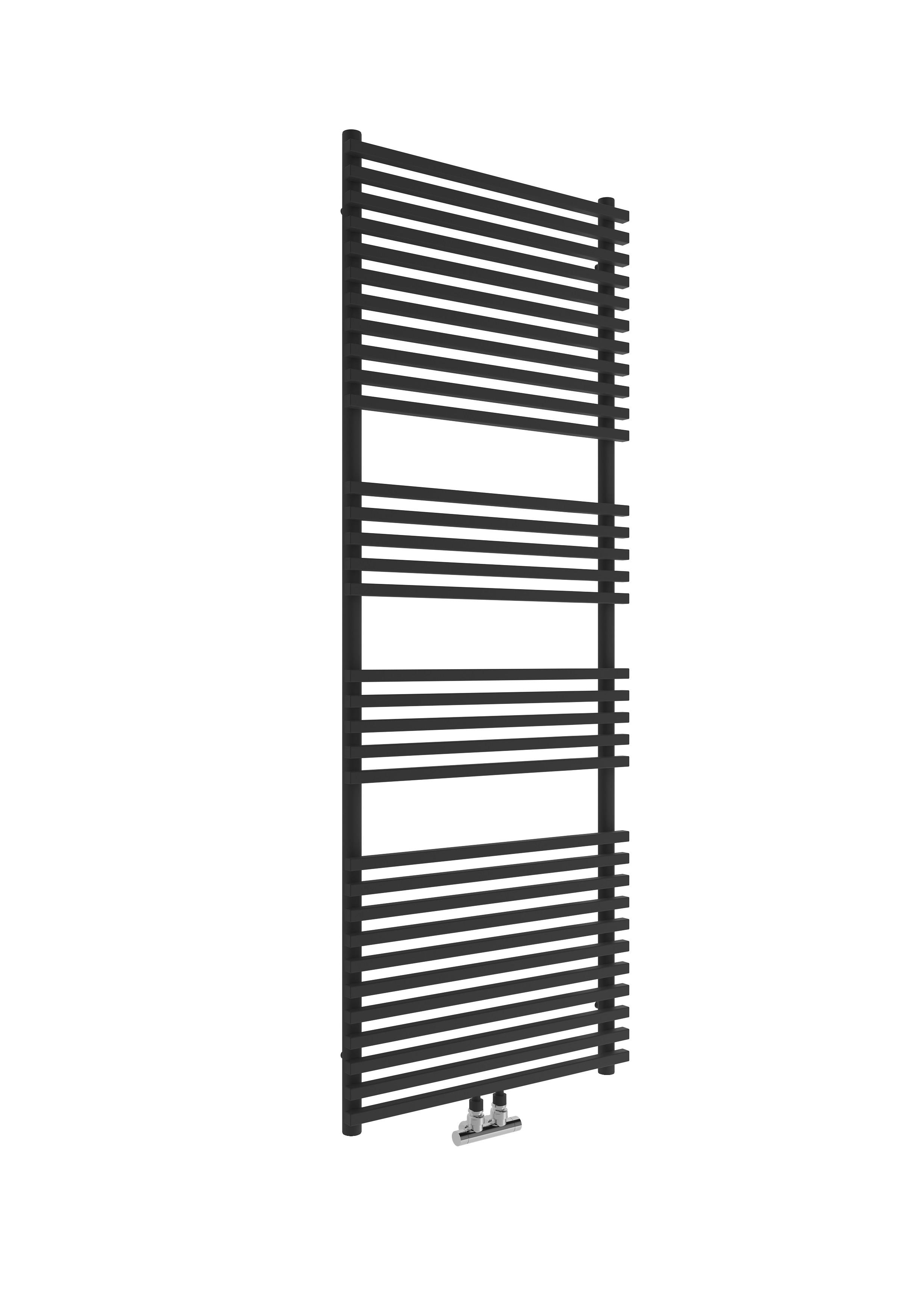 Handtuchtrockner Trient 60x164cm Schwarz - Schwarz, Basics, Metall (60/164cm) - Sanotechnik