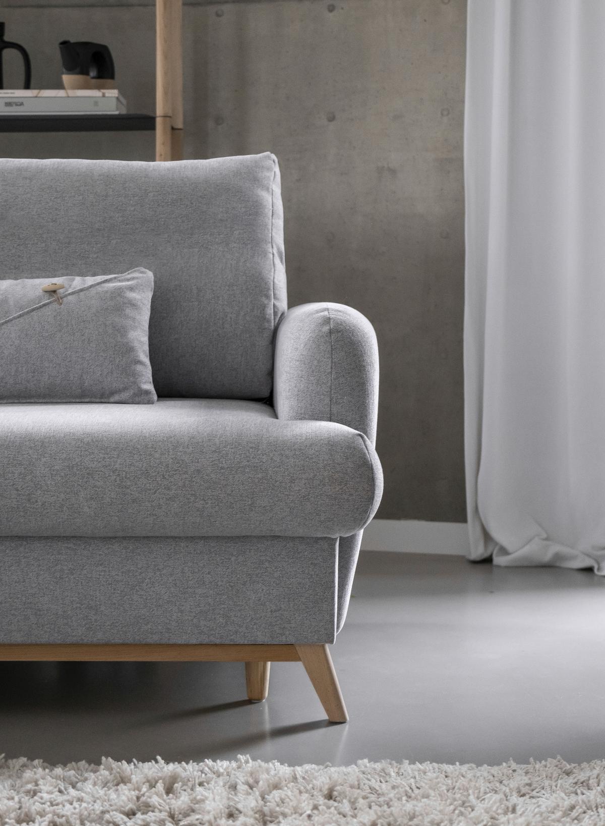 Ecksofa Scandic Lagom Beige S: 157x235 cm - Hellgrau/Naturfarben, Textil (157/235cm) - MID.YOU