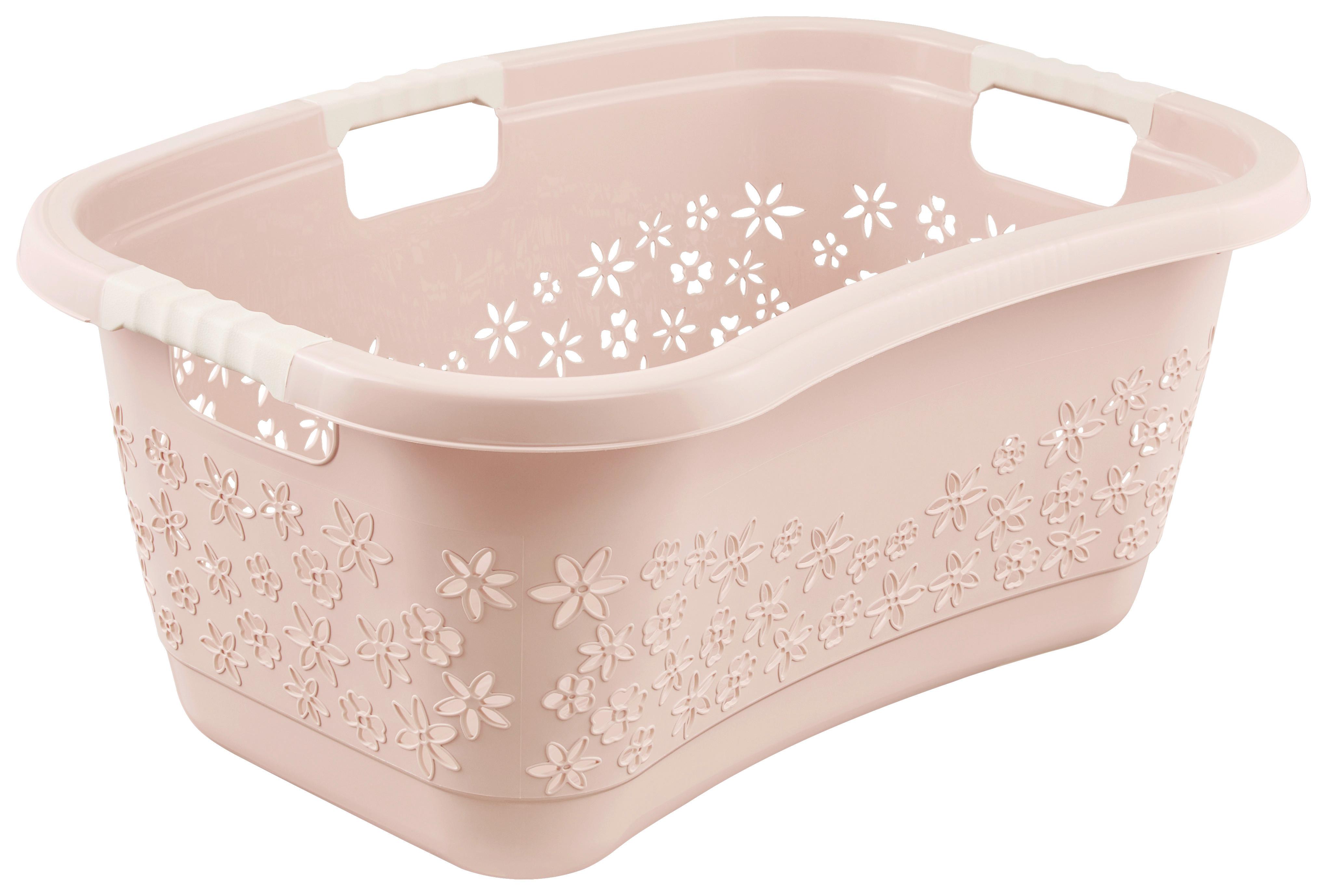 Wäschekorb Lasse Altrosa, 65x45x28,5 cm - Altrosa, Basics, Kunststoff (65/45/28,5cm)