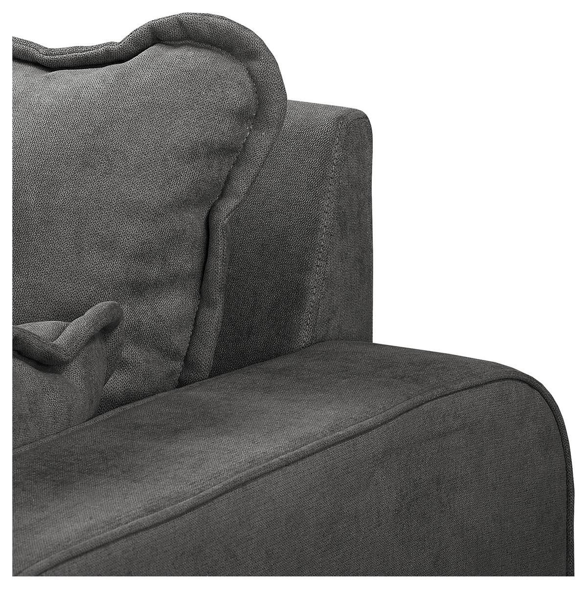 3-sitzer-sofa Beata Dunkelgrau B: 193 Cm - Wengefarben/Dunkelgrau, Design, Textil (193/86/87cm) - Livetastic