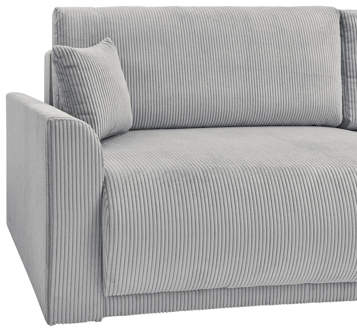 Rozkladacia pohovka KIM, sivý menčester - sivá, Modern, drevo (234/90/103cm)