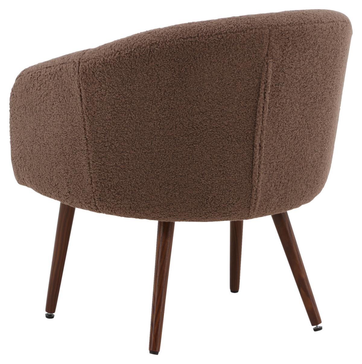 Sessel Wanda, Braun B: 68 cm - Braun, Design, Textil/Metall (68/75/63cm) - Livetastic