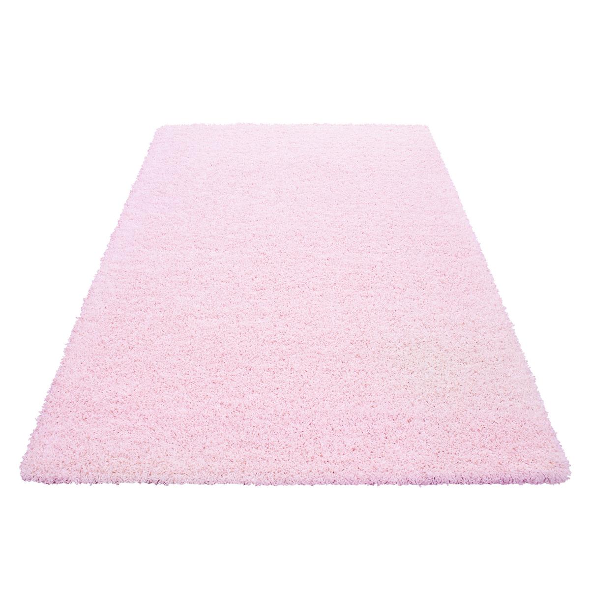 Hochflor Teppich Pink Life 140x200 cm - Pink, Trend, Textil (140/200cm)