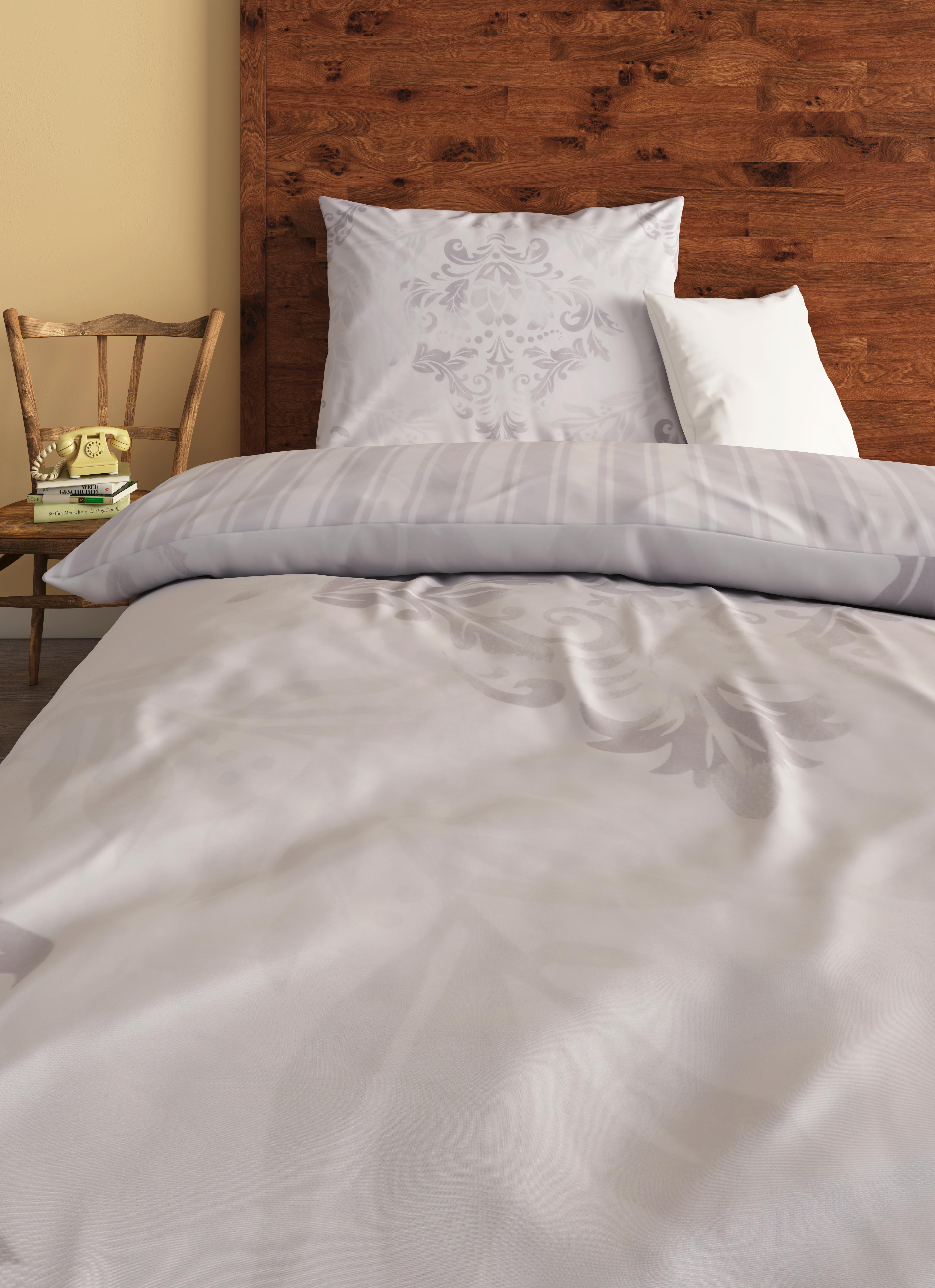 Bettwäsche Letizia - Grau, ROMANTIK / LANDHAUS, Textil - James Wood