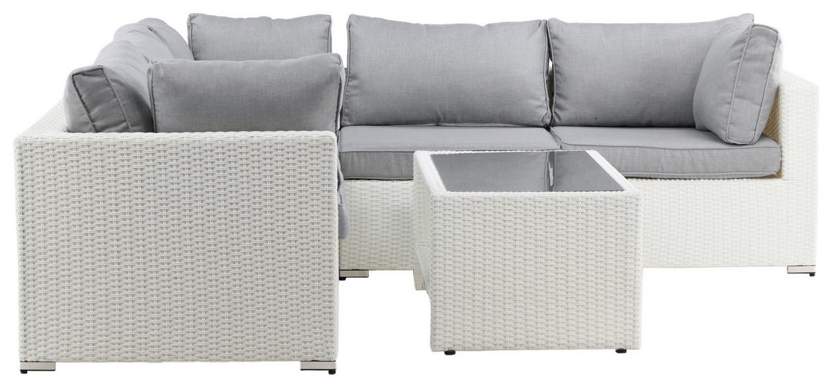 Loungegarnitur Amazon - Hellgrau, KONVENTIONELL, Kunststoff (87/249cm) - Gardenson