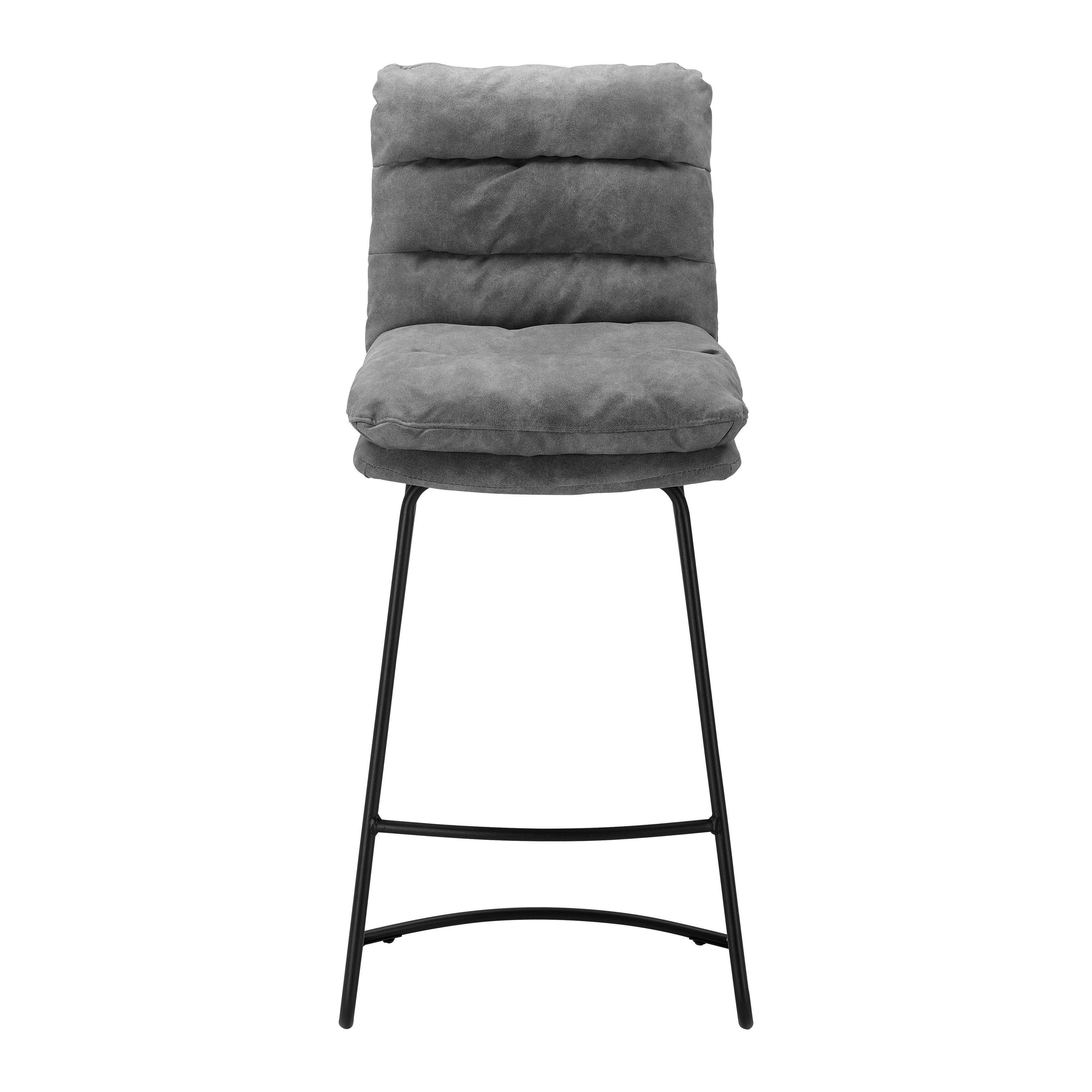 Barová stolička KONA svetlá sivá - čierna/sivá, Modern, kov/drevo (44/103/59cm) - Bessagi Home