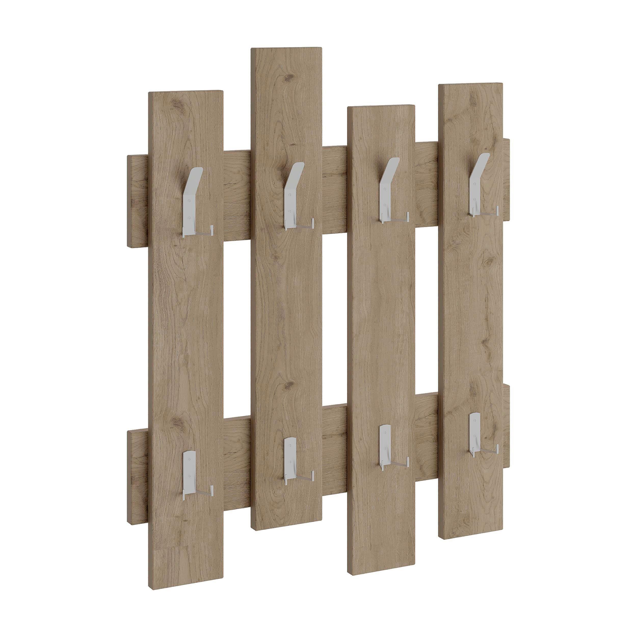 Wandgarderobe Wave Hanger Walnussfarben B: 64 Cm - Walnussfarben, Design, Holzwerkstoff (64/81/4cm) - Livetastic