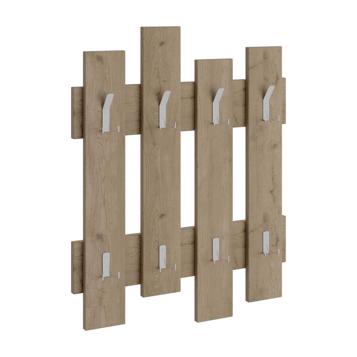 Wandgarderobe Wave Hanger Walnussfarben B: 64 Cm - Walnussfarben, Design, Holzwerkstoff (64/81/4cm) - Livetastic