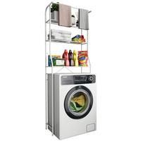 Waschmaschinenschrank Tubas L - Schwarz/Weiß, MODERN, Metall (65/167/24cm) - MID.YOU