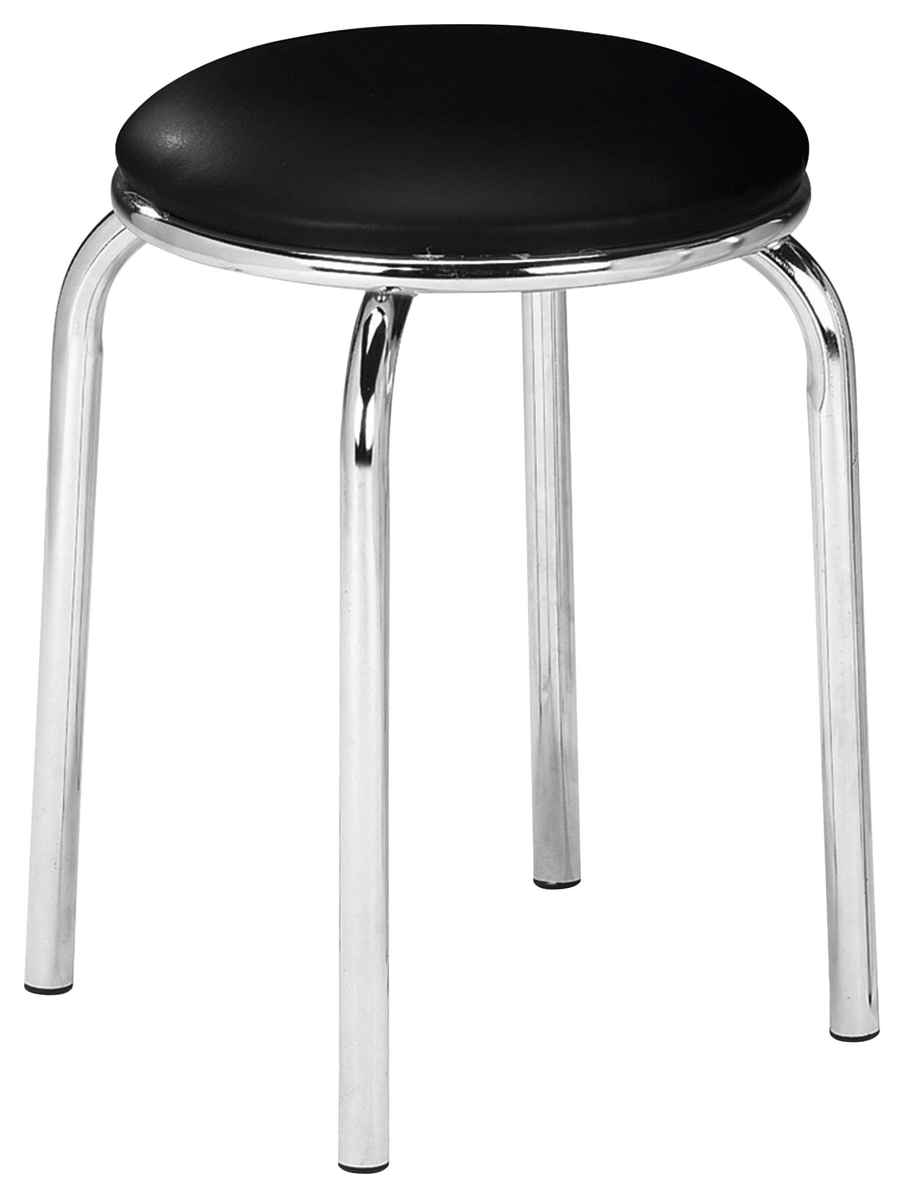 STOLIČKA PUB - čierna, Konventionell, kov/plast (46/45cm)