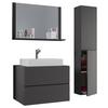 Badmöbel-set 4-tlg. Lendas 114 Cm Anthrazit - Anthrazit/Weiß, MODERN, Glas/Keramik (114cm) - MID.YOU