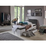 Futonbett Futonbett Sandro - Weiß, MODERN, Holzwerkstoff (90/200cm)