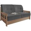 2-Sitzer-Sofa Mit Schlaffunktion Camino B:154 cm - Naturfarben/Grau, MODERN, Holz/Textil (154/88/90cm) - Livetastic