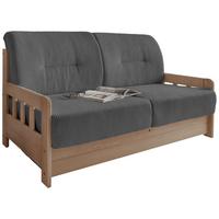2-Sitzer-Sofa Mit Schlaffunktion Camino B:154 cm - Naturfarben/Grau, MODERN, Holz/Textil (154/88/90cm) - Livetastic