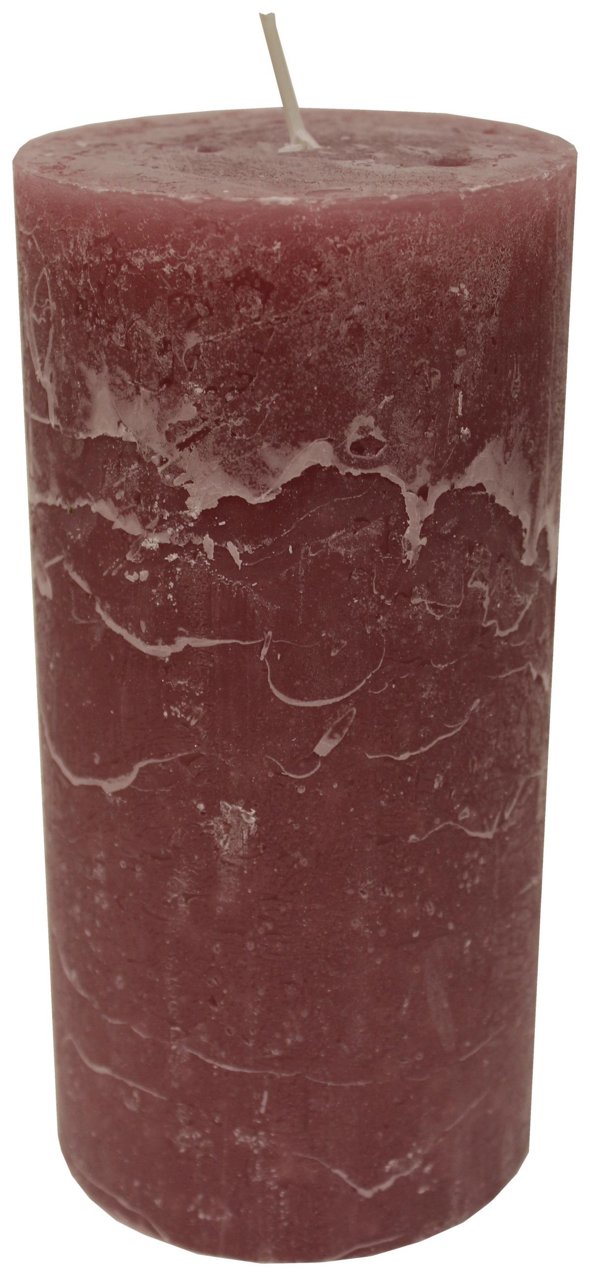 Válcová svíčka Ruth, 10/20cm, ca 168h. - šedá/bílá, Moderní (10/20cm) - Premium Living
