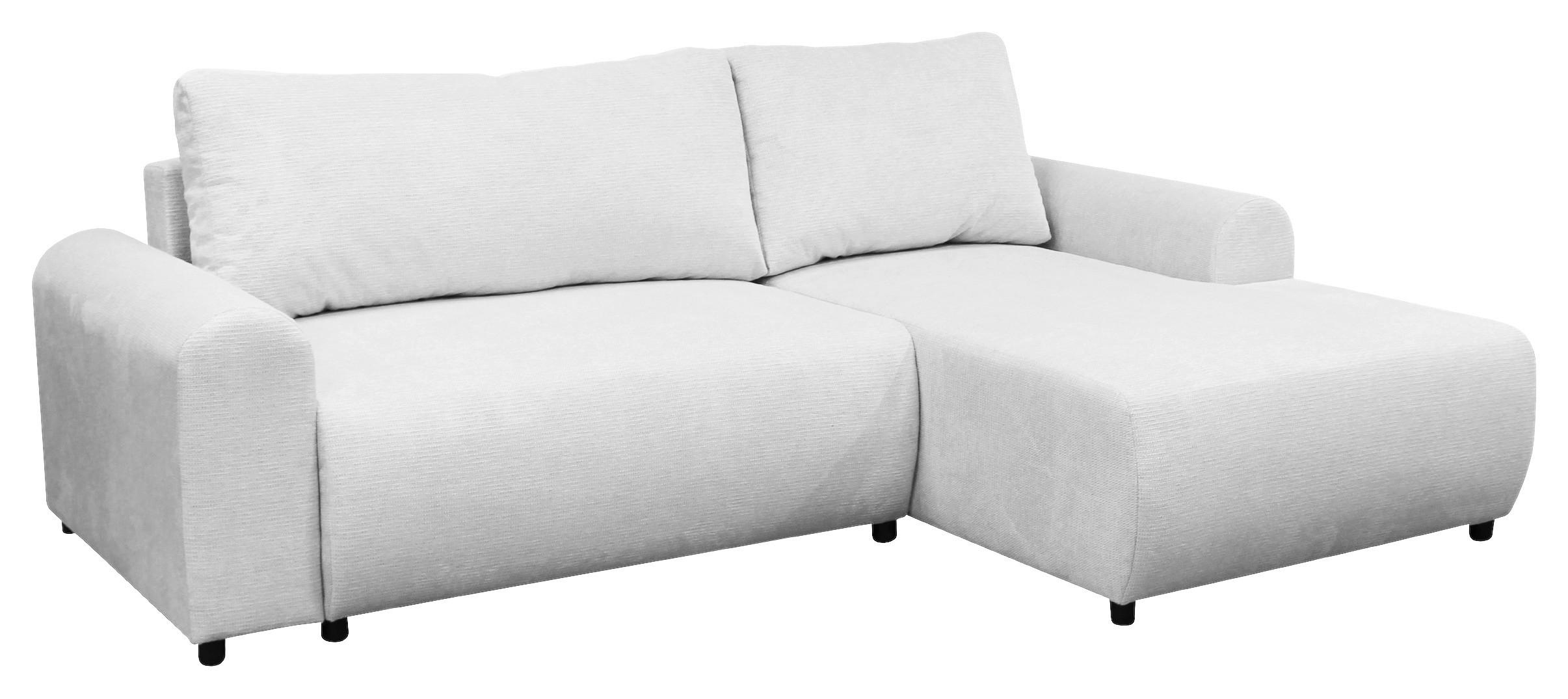 Ecksofa Velo Creme S: 250x160 cm - Creme/Schwarz, Design, Textil (250/160cm) - MID.YOU