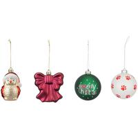 Christbaumkugel Ludwig - Dunkelgrün/Weinrot, KONVENTIONELL, Kunststoff - Luca Bessoni