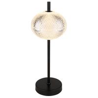 LED-Tischleuchte 16042t - Klar/Schwarz, KONVENTIONELL, Kunststoff/Metall (15/40cm) - Globo