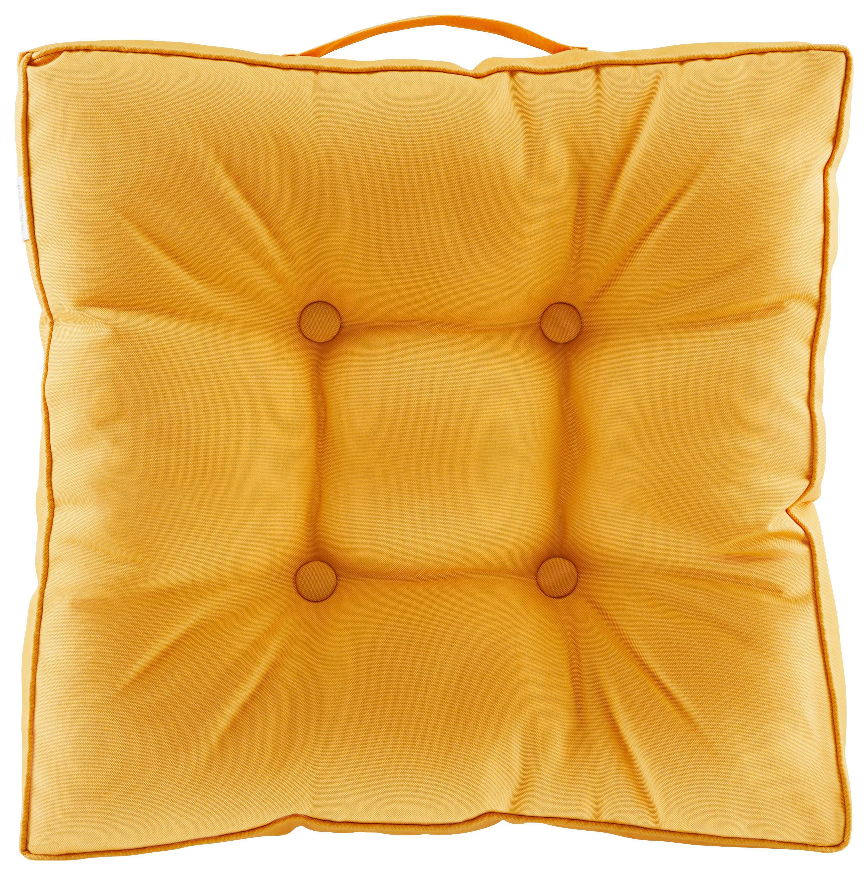 Sitzkissen Outdoor Philinia 43x43 cm Honig, Loungekissen - Honig, MODERN, Textil (43/43/8cm) - Luca Bessoni
