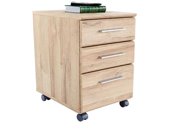 Pojízdný Kontejner Mindi - barvy dubu, Moderní, kov/kompozitní dřevo (40,8/54,8/41,3cm) Pojízdný Kontejner Mindi - barvy dubu, Moderní, kov/kompozitní dřevo (40,8/54,8/41,3cm)