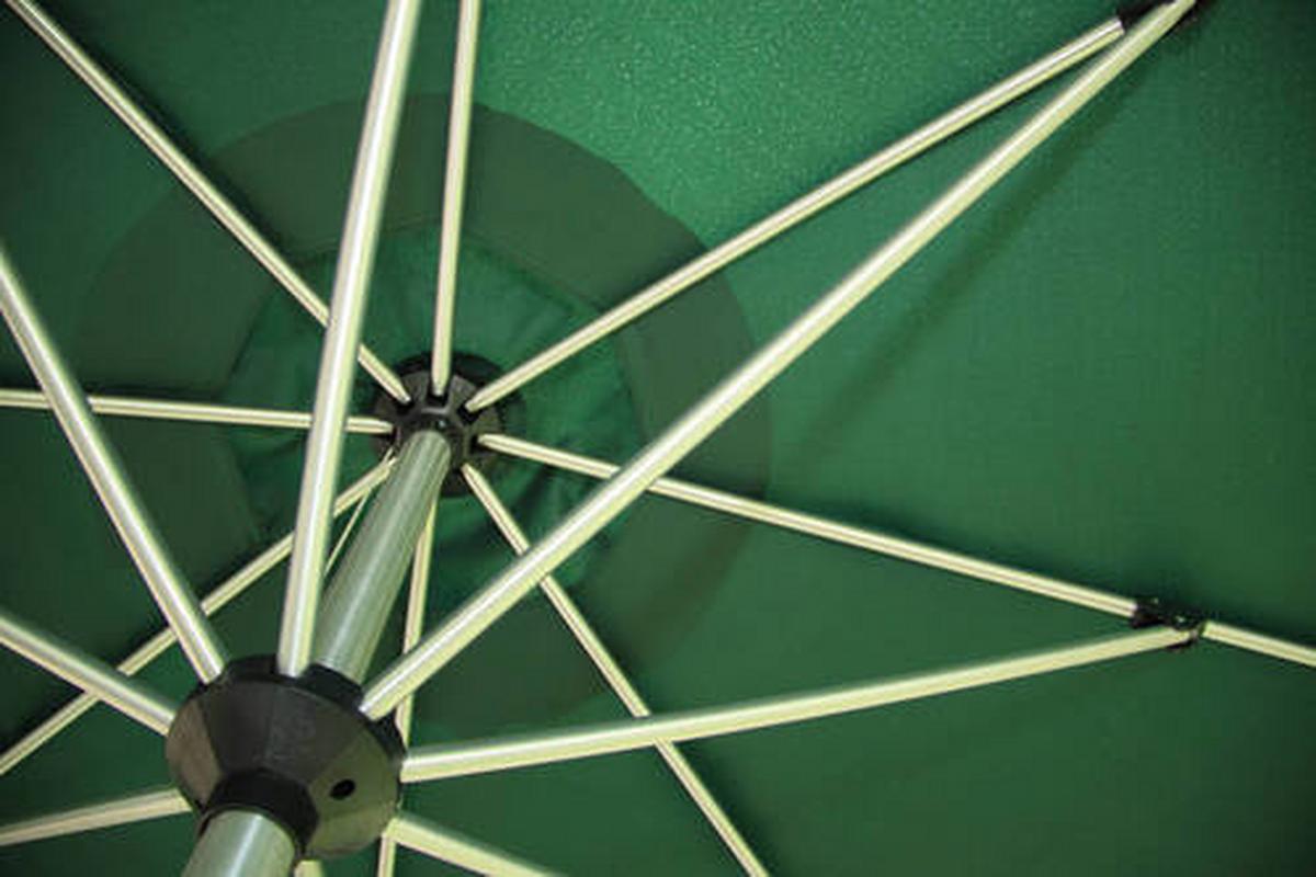 Sonnenschirm Acapole DM: 270 cm Anthrazit/Platinfarben - Platinfarben/Anthrazit, Basics, Textil/Metall (270cm) - Gardenson