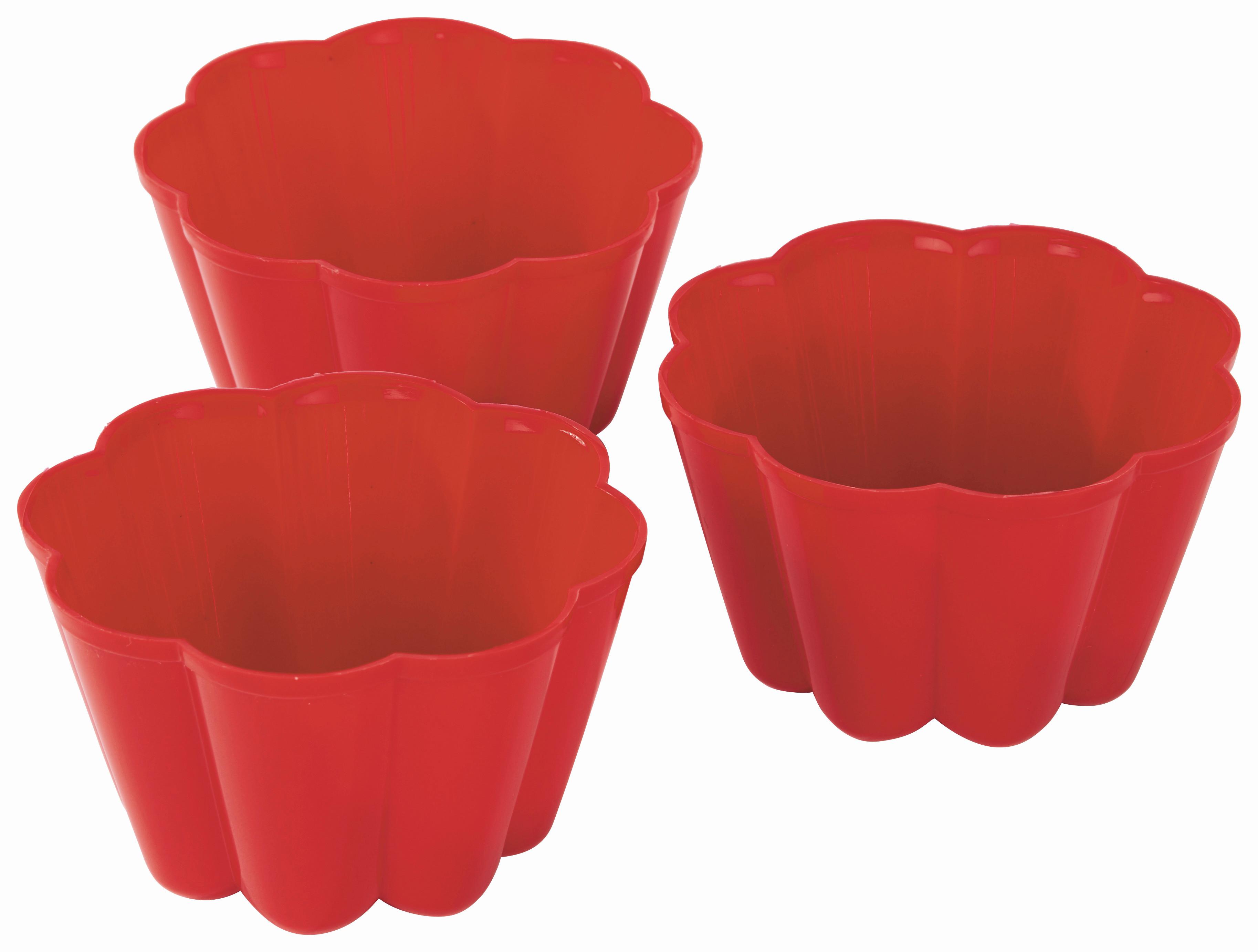 Puding Forma 3 Részes - piros/kék, Konventionell, műanyag (9.5/6.8cm)