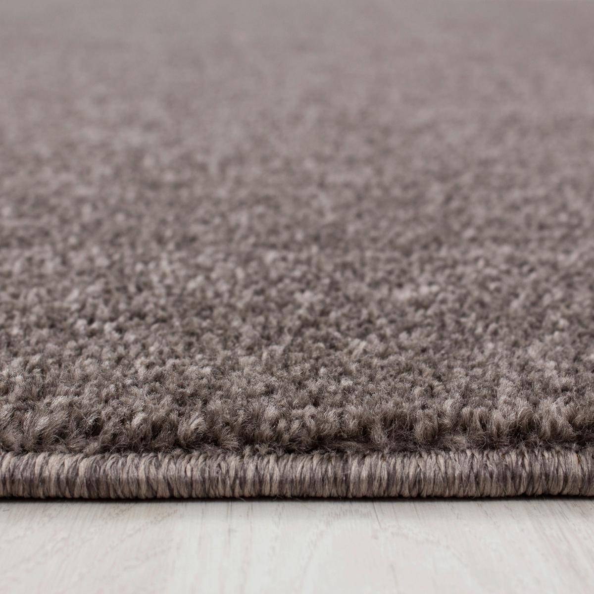 Hochflor Teppich Hellbraun Ata Rund Ø 200 Cm - Hellbraun, Design, Textil (200cm) - Novel