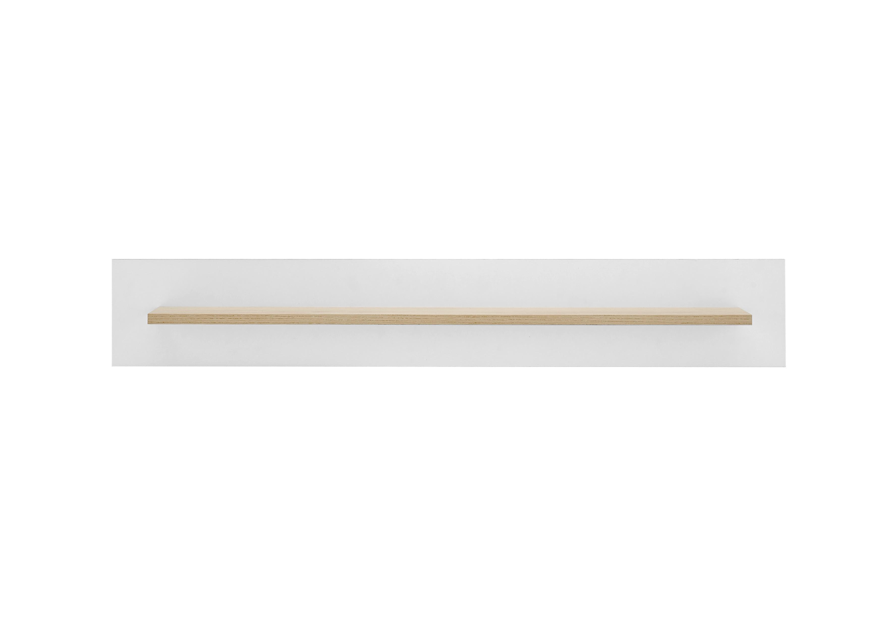 Wandboard Svante Torge Weiß/Eichefarben B: 107 cm - Eichefarben/Weiß, Design, Holzwerkstoff (107/20/17cm) - MID.YOU