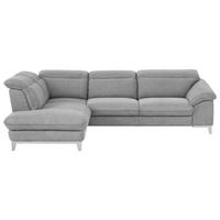 Ecksofa Mit Schlaffunktion Teresa Hellgrau - Chromfarben/Hellgrau, Design, Textil (232/293cm) - Livetastic