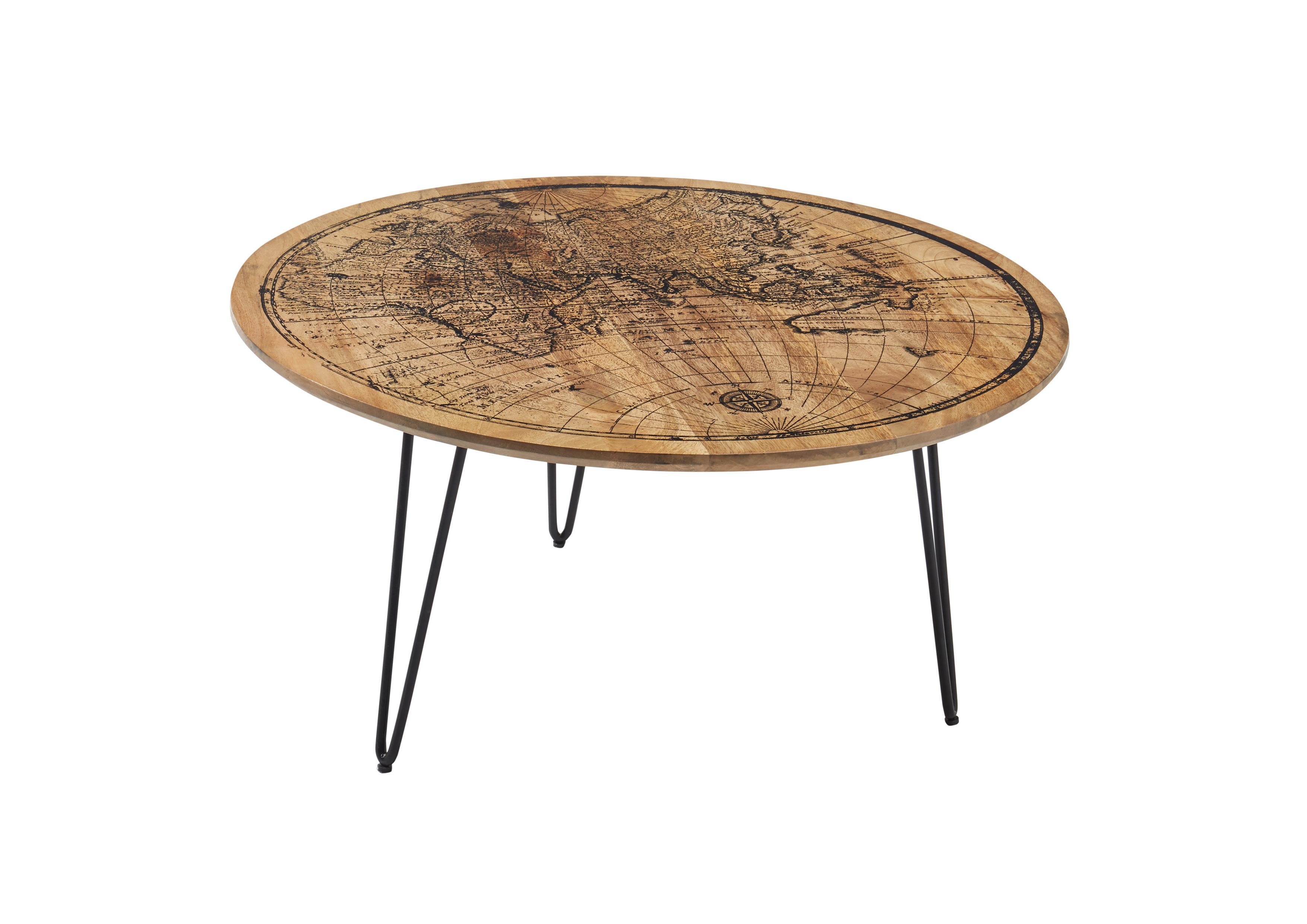 COUCHTISCH Napoca Braun/Schwarz L: 90cm - Schwarz/Braun, KONVENTIONELL, Holz/Metall (90/90/46cm) - MID.YOU