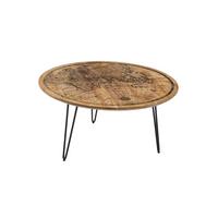 COUCHTISCH Napoca Braun/Schwarz L: 90cm - Schwarz/Braun, KONVENTIONELL, Holz/Metall (90/90/46cm) - MID.YOU