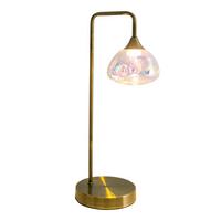 Tischlampe Messingfarben Vintage Style - Messingfarben, Design, Glas/Metall (17,5/45cm) - Näve