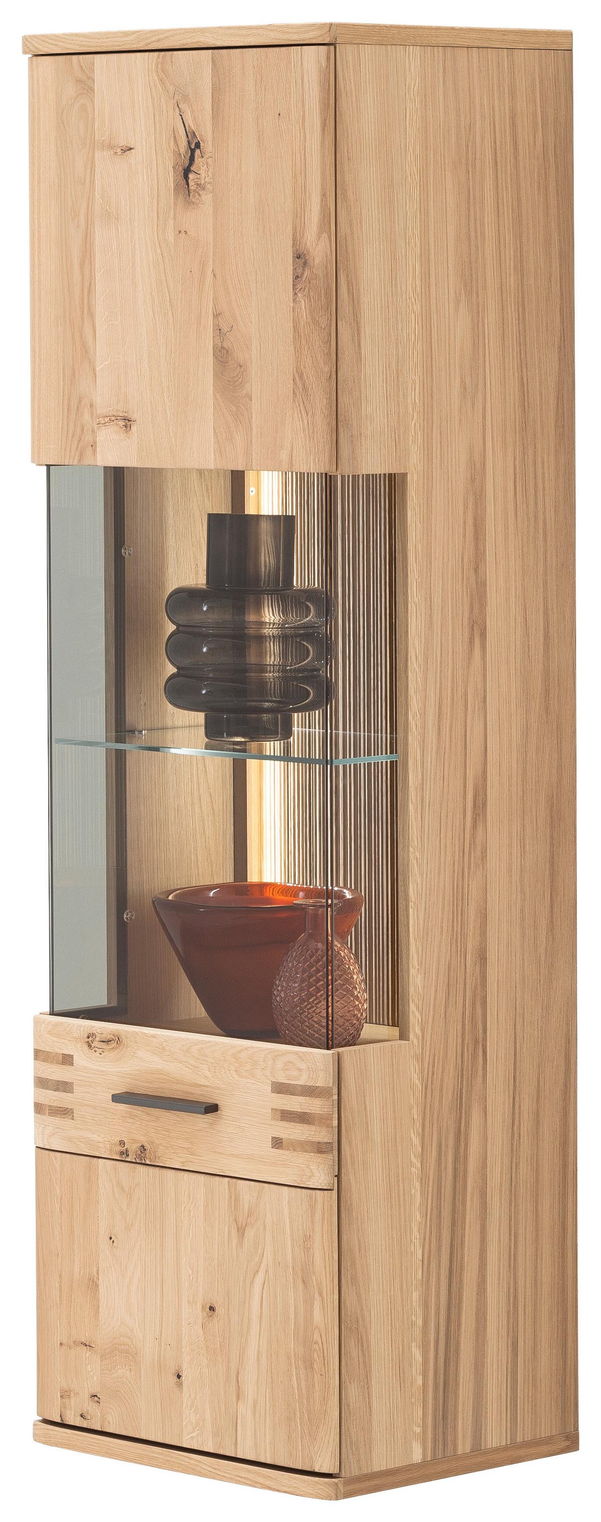 Hängevitrine Salvador B: 45 cm Eichefarben - Eichefarben, Design, Glas/Holz (45/149/37cm) - Livetastic