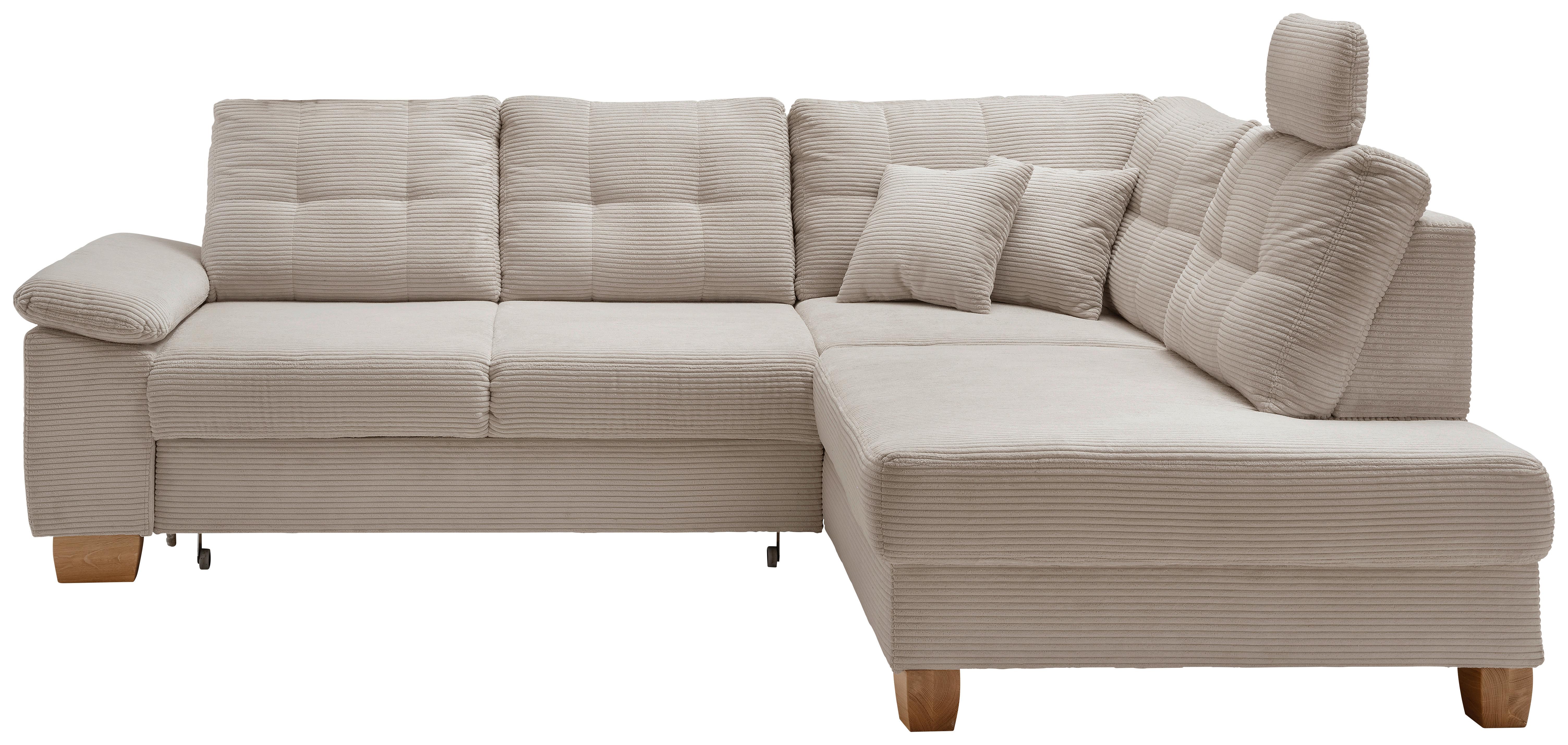 Ecksofa Brizzini, Beige S: 274x206 Cm - Beige/Naturfarben, MODERN, Textil (274/206cm) - Livetastic