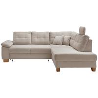Ecksofa Brizzini, Beige S: 274x206 Cm - Beige/Naturfarben, MODERN, Textil (274/206cm) - Livetastic