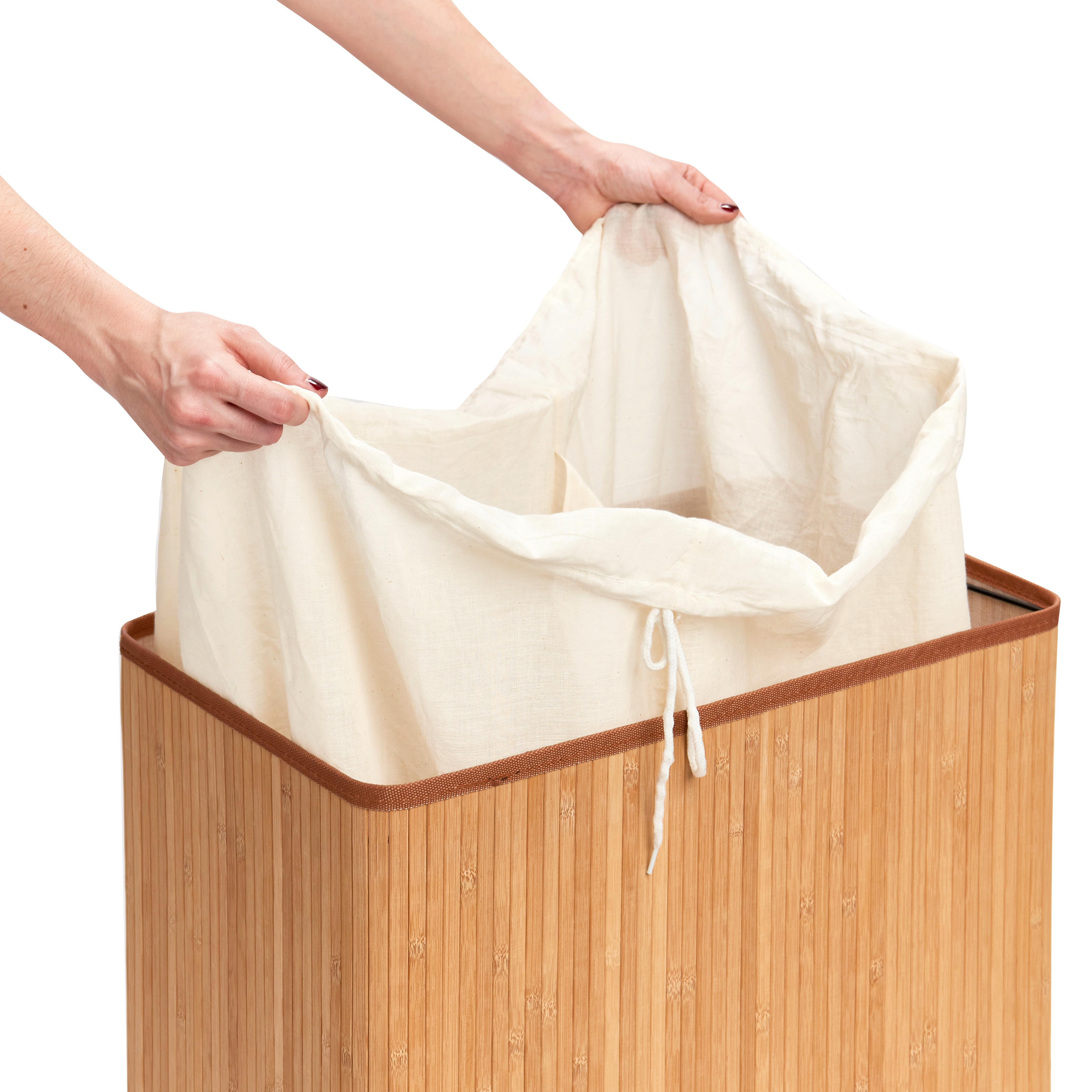 Wäschesammler Naturfarben B: 52 cm - Naturfarben, Basics, Holz (52/63/32cm) - Zeller Present