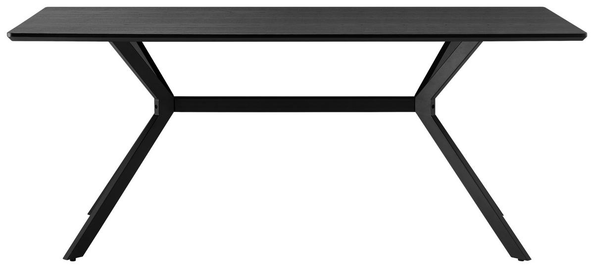 Jedálenský stôl Aragon, čierny 180x90cm - čierna, Modern, kov/kompozitné drevo (180/75/90cm) - Mömax