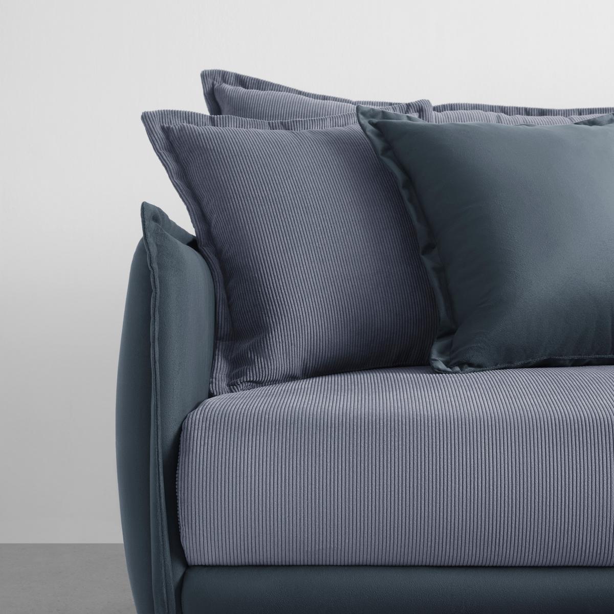 Rohová sedačka NUOVO, oboustranná, modrošedá - černá/modrošedá, Moderní, kov/textil (245/190cm) - Mömax