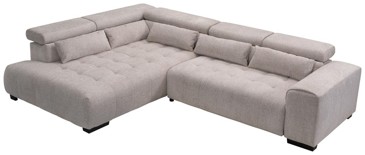 Ecksofa Matera Beige/Naturfarben 226x311 cm - Beige/Schwarz, Trend, Holz/Holzwerkstoff (226/311cm)