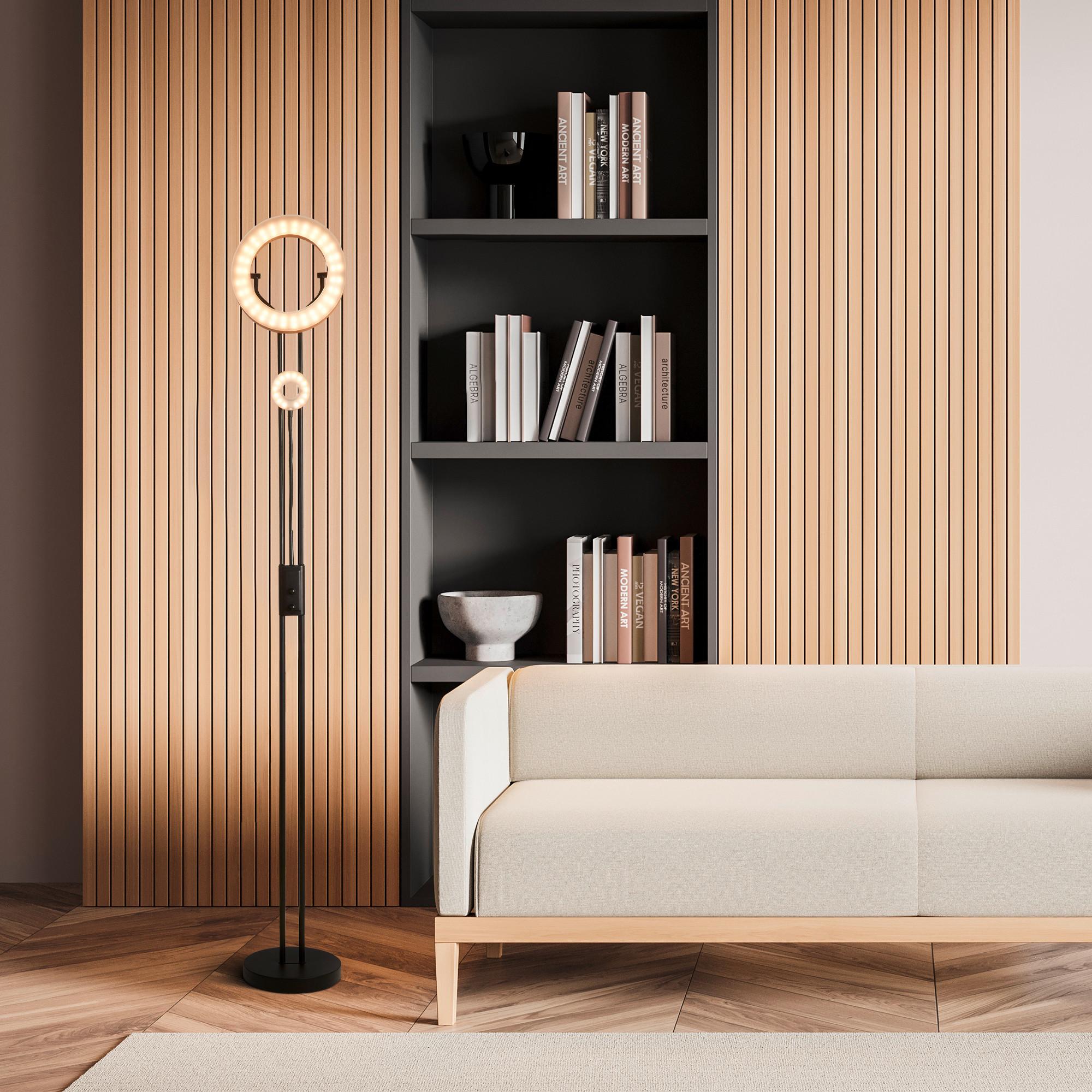 LED-Stehleuchte Eu55601sb - Messingfarben, Design, Kunststoff/Metall (28/180cm)