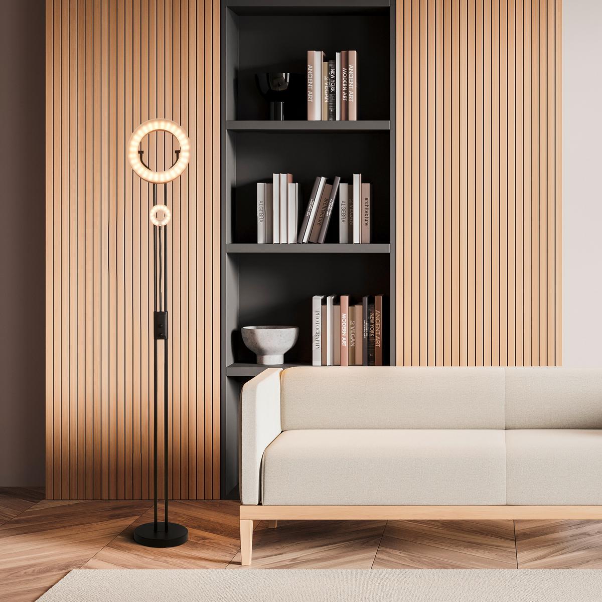 LED-Stehleuchte Eu55601sb - Messingfarben, Design, Kunststoff/Metall (28/180cm)