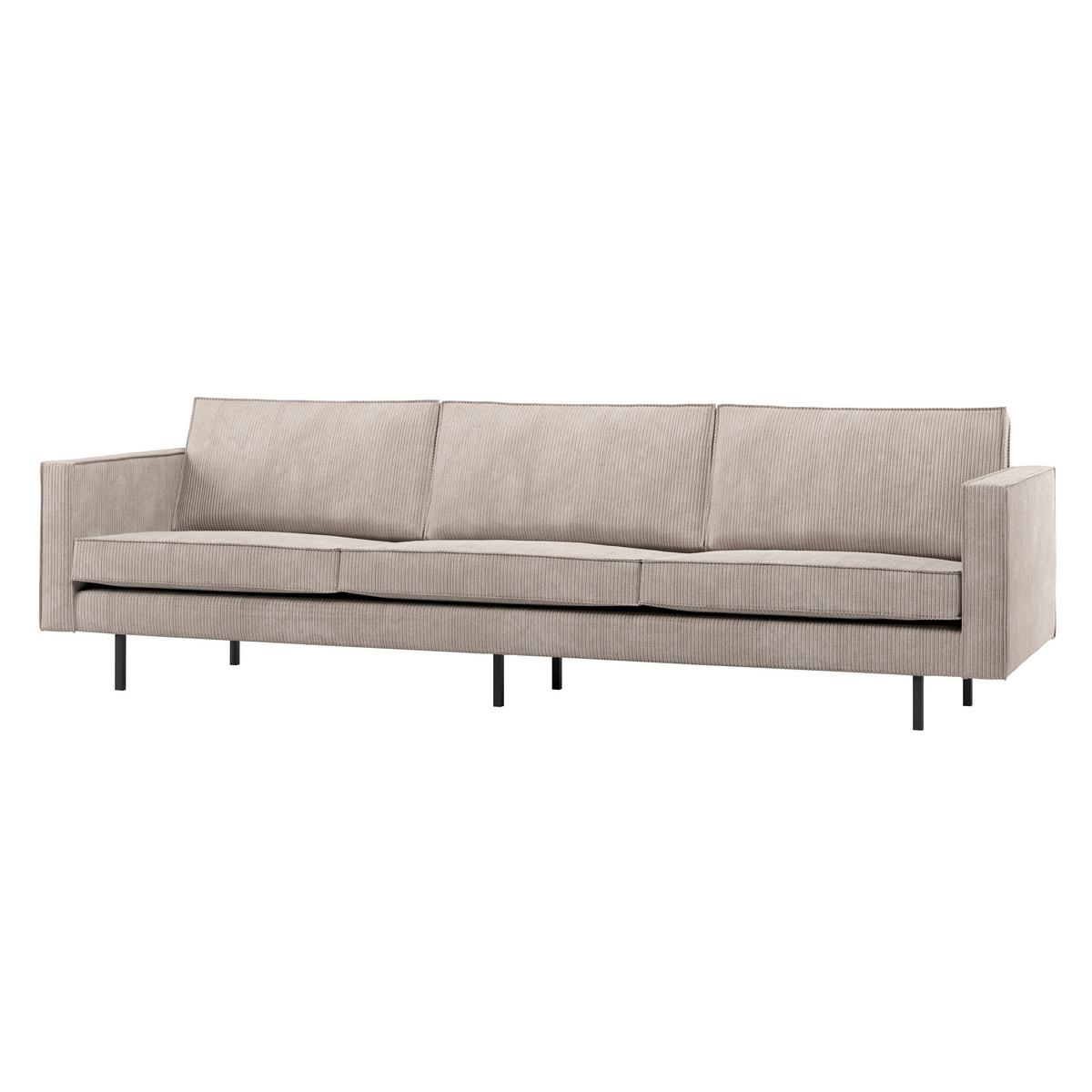 3-SITZER-SOFA Rodeo Sandfarben B: 277cm - Sandfarben/Schwarz, MODERN, Textil (277/85/86cm) - Livetastic