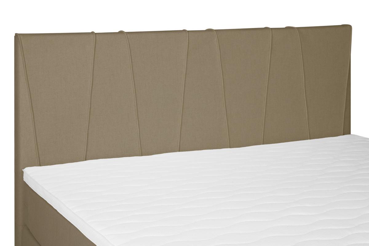 Boxspringbett Wels 140x200 cm Braun inkl. Topper - Schwarz/Braun, MODERN, Textil (140/200cm) - MID.YOU