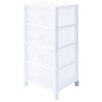 Allzweckwagen Futura mit 4 Fächern Kunststoff B: 39,5 cm - Weiß, Basics, Kunststoff (38/39,5/76cm)