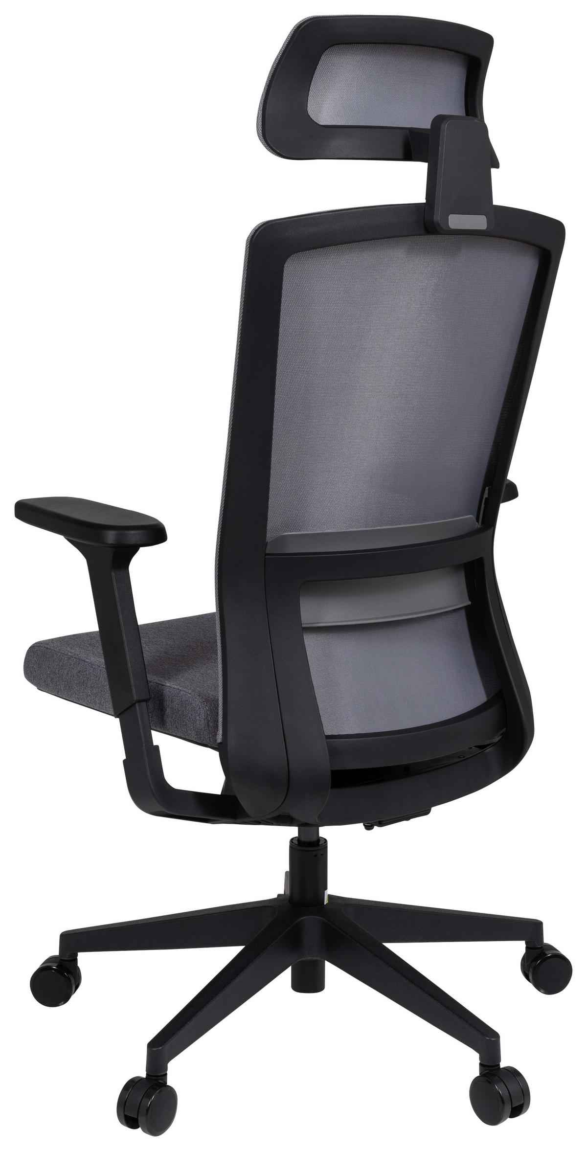 Drehstuhl Captivo Grau/Schwarz - Schwarz/Grau, MODERN, Kunststoff/Textil (66/117/62cm) - MID.YOU