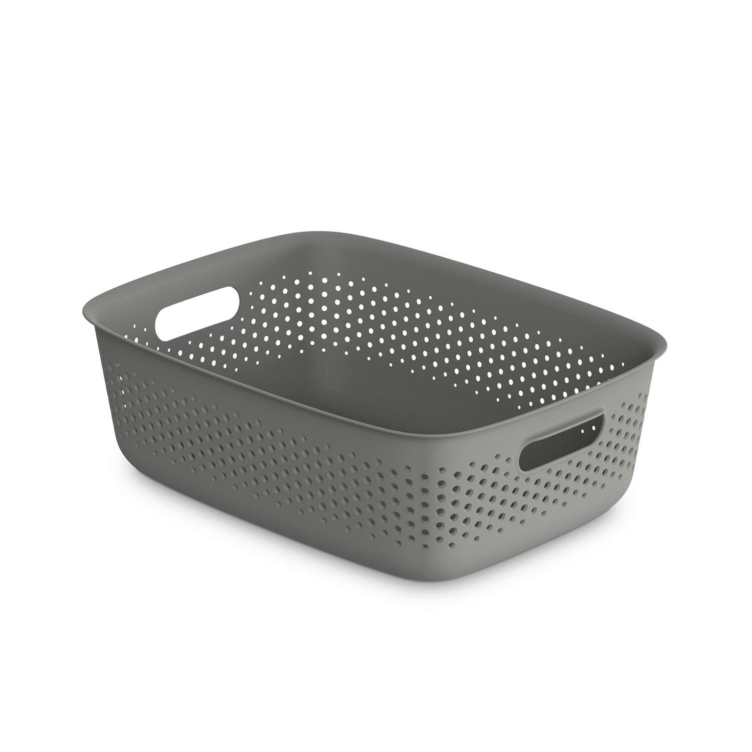 Úložný košík MAJA - CA. 10L - tmavosivá, Modern, plast (39/29/13cm) - Mömax