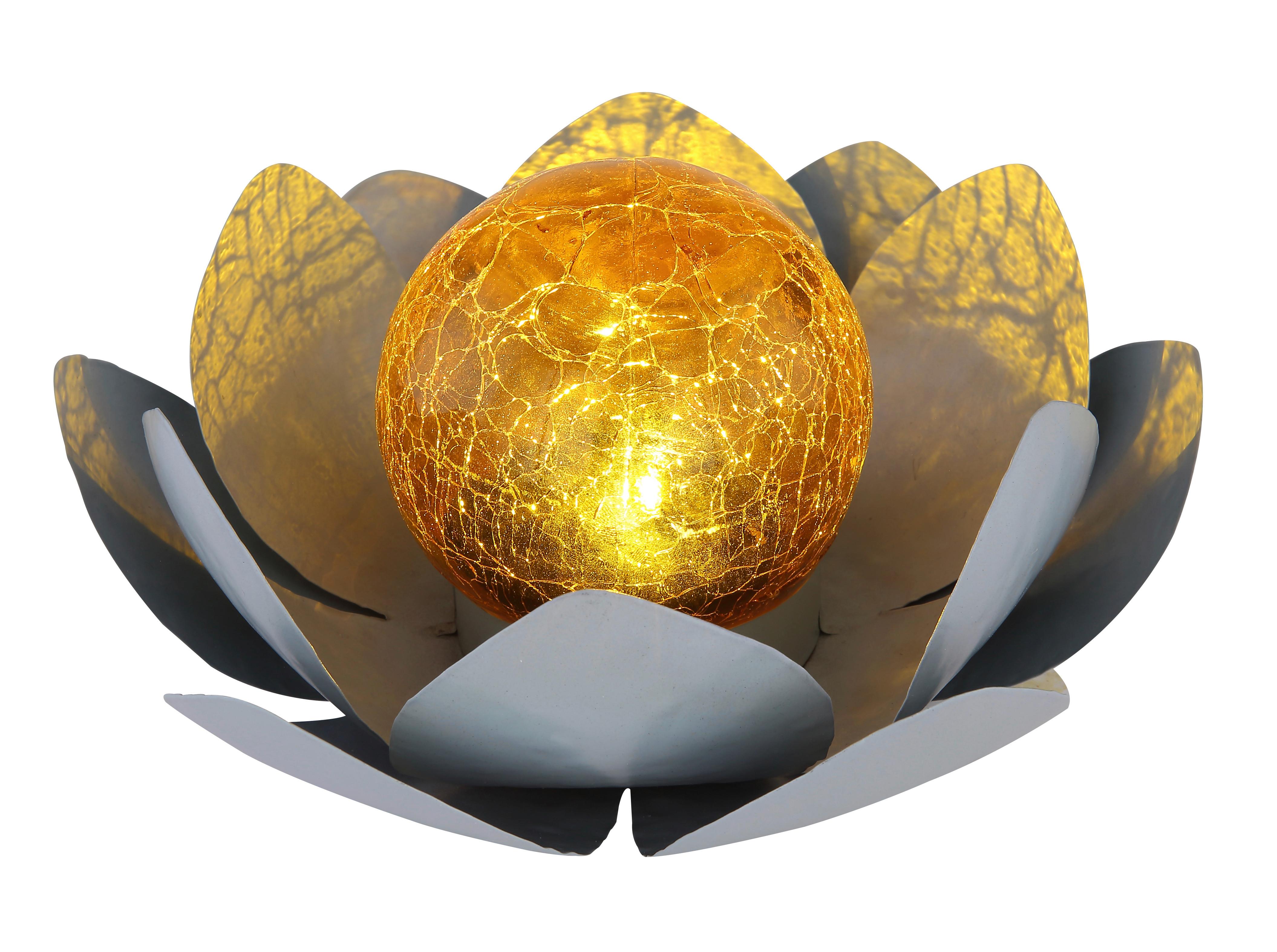 Szolárlámpa Lily - szürke, Konventionell, műanyag/üveg (25/25/9cm) - Homezone