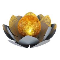 Szolárlámpa Lily - szürke, Konventionell, műanyag/üveg (25/25/9cm) - Homezone