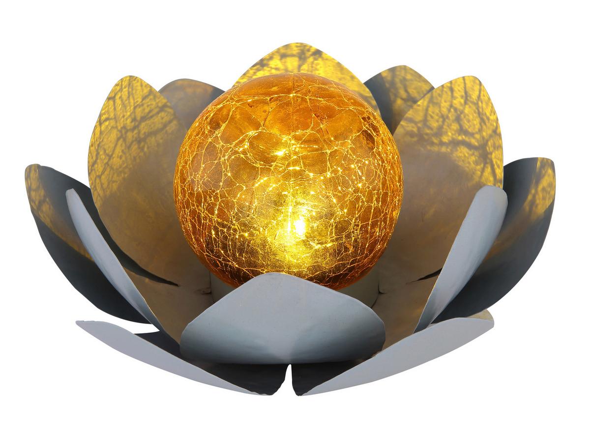 Szolárlámpa Lily - szürke, Konventionell, műanyag/üveg (25/25/9cm) - Homezone