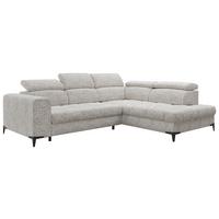 Rohová sedačka MASON, pravá, béžově krémově černá tkanina - černá/krémová, Moderní, kov/dřevo (271/211cm) - Mömax
